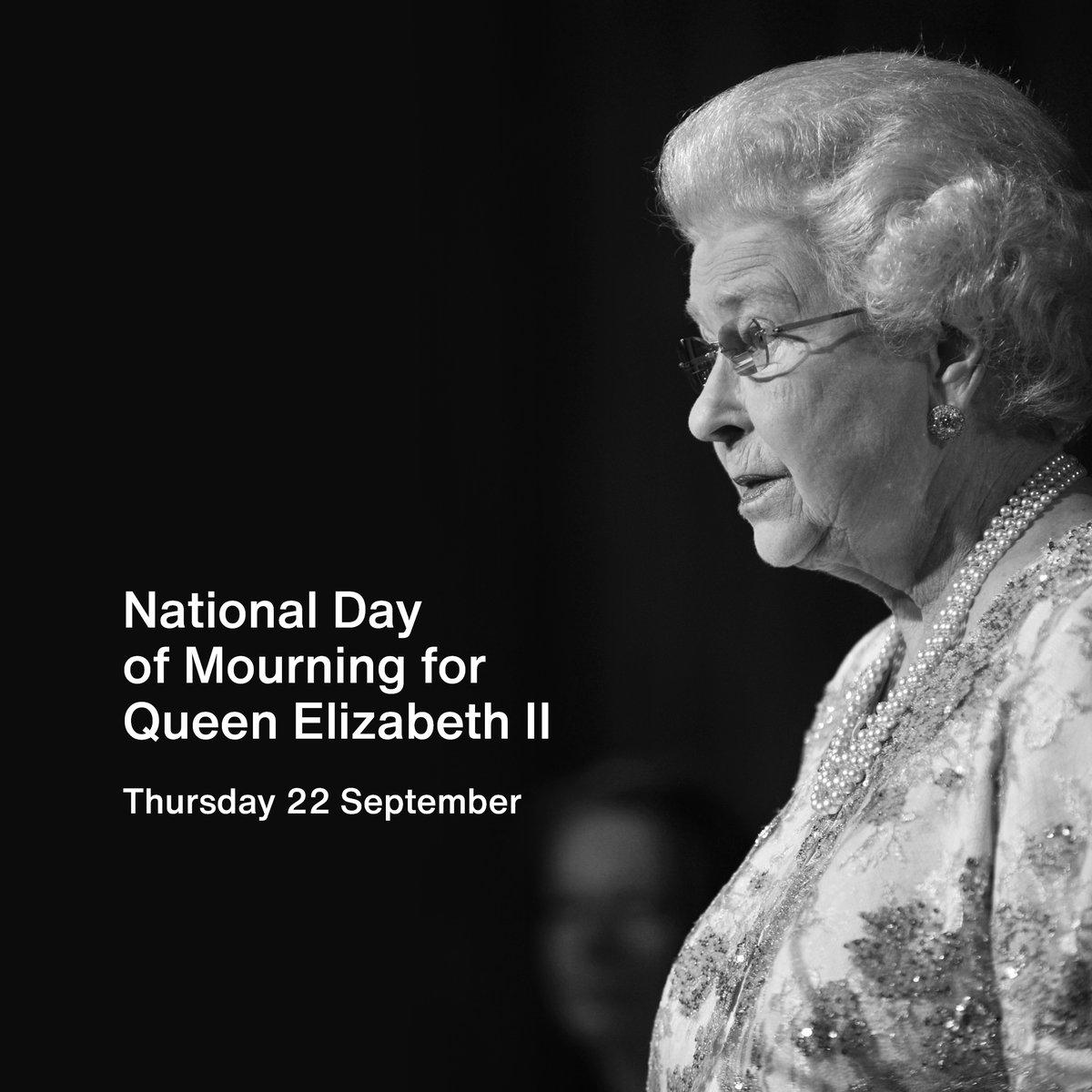ausgov's tweet photo. On September 22 there will be a National Day of Mourning to acknowledge the life and service of Her Majesty The Queen. The day will be recognised as a National public holiday and coincides with the National Memorial Service in Australia. https://t.co/OkcTPln8jn
