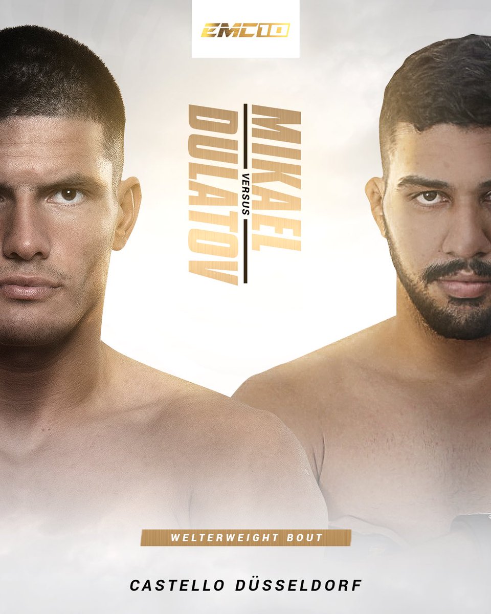 We’re bringing a 𝐁𝐀𝐍𝐆𝐄𝐑 to EMC 10 🔥
Islam Dulatov 🇩🇪 vs 🇧🇷 Alexander Mikael

#EMC10 | Sep 24 | Castello Düsseldorf