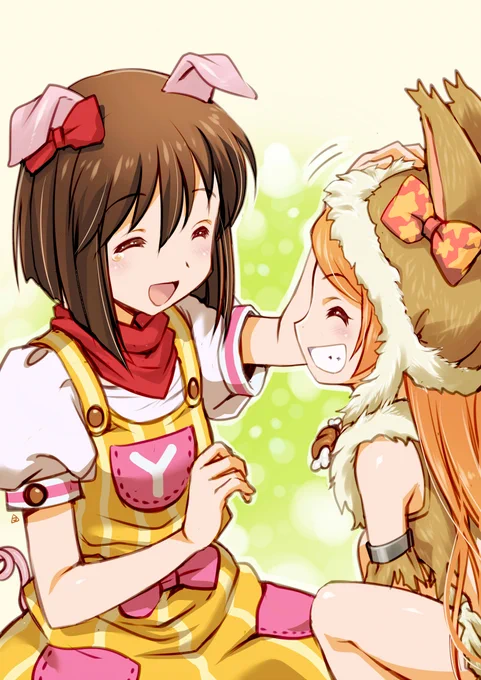 ミリシタさんでの犬衣装、前回の10連の際に無料石で廻してロコみゃお真美環は揃えました。環も真美もグリの時に狼はあったので妙な親和性も懐かしみつつ、当時描いたのを思い出し再貼りで。雪歩の犬嫌い治療です。 