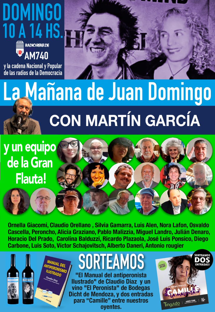 LaManaDJuanD0MI's tweet photo. #LaMañanaDeJuanDomingo #conduce
@garciamartintin por @Am740Rebelde
#TodosLosDomingos Los esperamos!!!
#sorteos
@claudi_orellano @alenlha @DenaroJulian https://t.co/aPJ8U1onkh