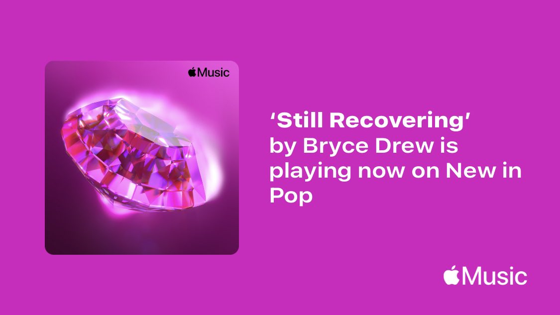 BryceDrewMusic's tweet photo. Thank you @AppleMusic for playlisting "Still Recovering" on New in Pop UK, Ireland, and Switzerland 💜💗

I listen to this playlist all the time and it is sooo wild to see my song on here 🥹  

https://t.co/sNdUy5A1Mn

#newmusic #popmusic #applemusic https://t.co/deXqWxfgVR