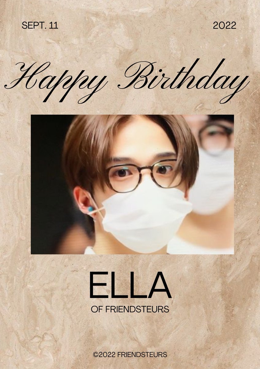 friendsteurs's tweet photo. HAPPY BIRTHDAY ELLA๐
โ
2022.09.11
HAPPY ELLA DAY
#friendsteurs #ELLA #HAPPYBIRTHDAY #20220911 @0104_carteu https://t.co/rewh442iyn