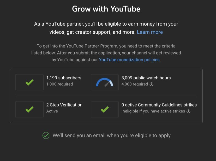 vinciferns's tweet photo. Thank you my subscribers for helping me get here but still 991 hrs to go let’s get this finished this month 💪🏽💪🏽💪🏽 https://t.co/sjjcarFJ10