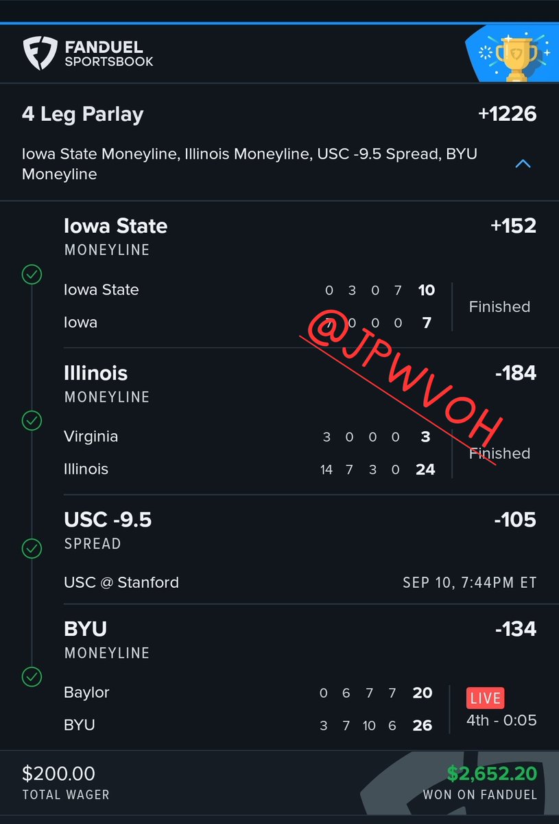 Jason (@jpwvoh) on Twitter photo Stayed up after 2am to see this cash! <a href="/FDSportsbook/">FanDuel Sportsbook</a> #GamblingTwitter
Let's do a giveaway! I'll give $100 to someone tomorrow morning!
All you have to do is....
🟢 LIKE AND RETWEET this tweet!
🟢 Must be following me!
Positive vibes only folks! Stayed up after 2am to see this cash! <a href="/FDSportsbook/">FanDuel Sportsbook</a> #GamblingTwitter
Let's do a giveaway! I'll give $100 to someone tomorrow morning!
All you have to do is....
🟢 LIKE AND RETWEET this tweet!
🟢 Must be following me!
Positive vibes only folks!