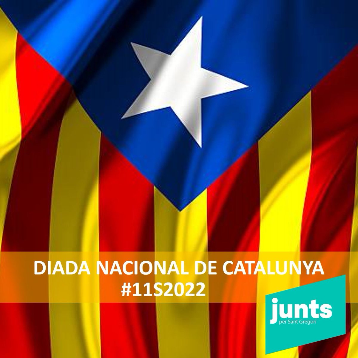 JuntsXStGregori's tweet photo. Hi hem de ser per guanyar la independència!
Bona Diada Nacional de Catalunya! #santgregori #cartellà #taialà #santmedir #constantins #ginestar #domeny #catalunya #independència #11S2022 https://t.co/kPSh8KWtVf