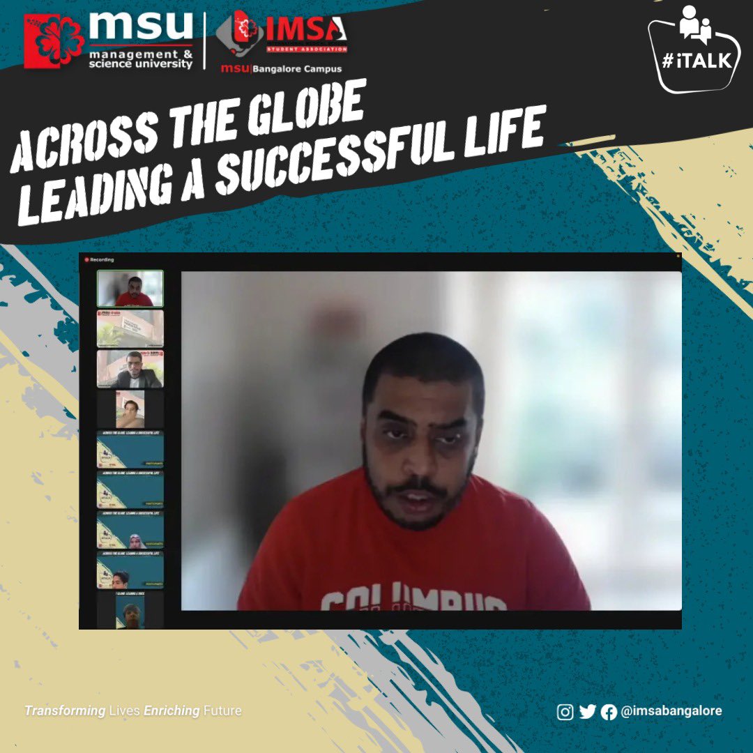 imsabangalore's tweet photo. Across The Globe Leading A Successful Life🇬🇧

A very informative session by Dr Ananda Giri Shankar about furthering our studies and pursuing our carrier pathway. Dr Ananda had shared some of his wisdom in hopes to help guide us to becoming well rounded and holistic students. https://t.co/AJ6gRzy7is