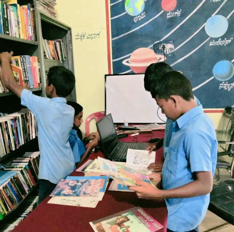 Rural libraries have come alive with children's books, textbooks, computers, learning sessions, group study, digital content, &amp; activities like chess, carrom, and storytelling. #kidsinlibraries
