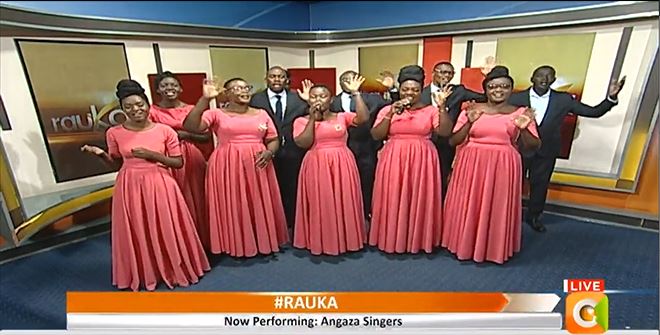 Now performing on #Rauka: Angaza Singers Choir

<a href="/JoyceOmondi/">Joyce Omondi Waihiga</a> <a href="/Kenthadj/">Ken Tha Dj</a>