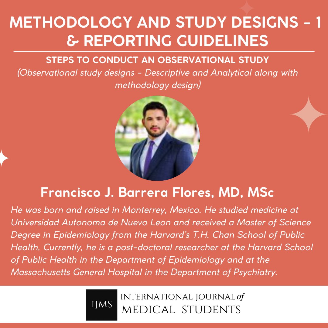 TheIJMS's tweet photo. [#MedEd Research Webinars]
We are T- 1 week from our 2nd session!
Meet the speakers for Methodology &amp; Study Designs - 1 and Reporting Guidelines: Dr. Thomas Amuti &amp; @barrera_md  
September 18, 2022. 
8 AM EST, #YoutubeLive  ✨
https://t.co/daOskwmAkK... https://t.co/tnHll6uD9O