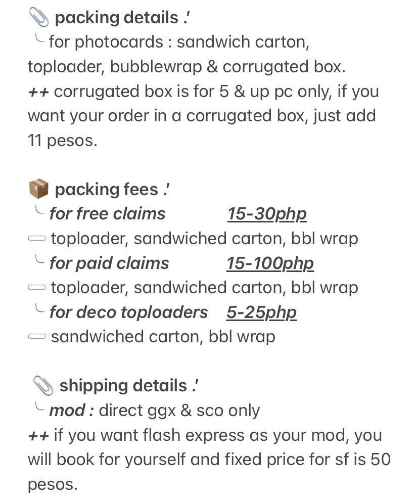 wonchecart's tweet photo. 🧸 shipping &amp; packing FAQS .’ https://t.co/13WaGb3r5z