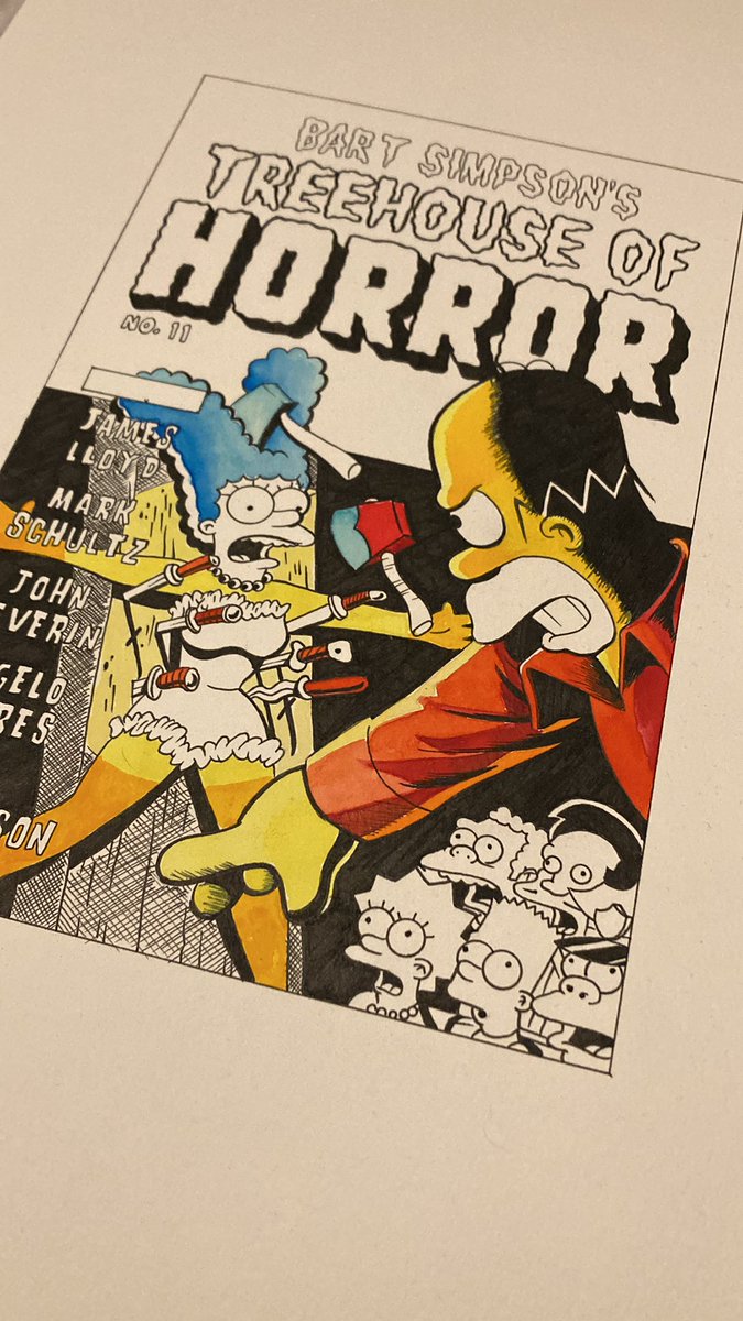 MarrcoMarrco's tweet photo. Is it October yet ?? #simpsons #treehouseofhorror #art #bart #homer #marge https://t.co/t8MLvR2sZ3