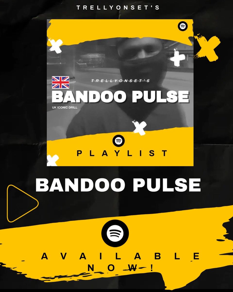 trellyonset's tweet photo. BANDOO PULSE π¬π§ NOW AVAILABLE ON SPOTIFY #spotifyplaylist #trellyonset #drillmusic
β¬οΈβ¬οΈβ¬οΈβ¬οΈβ¬οΈLinks
https://t.co/7YP5oFSBDd https://t.co/O4DaDqeF7A