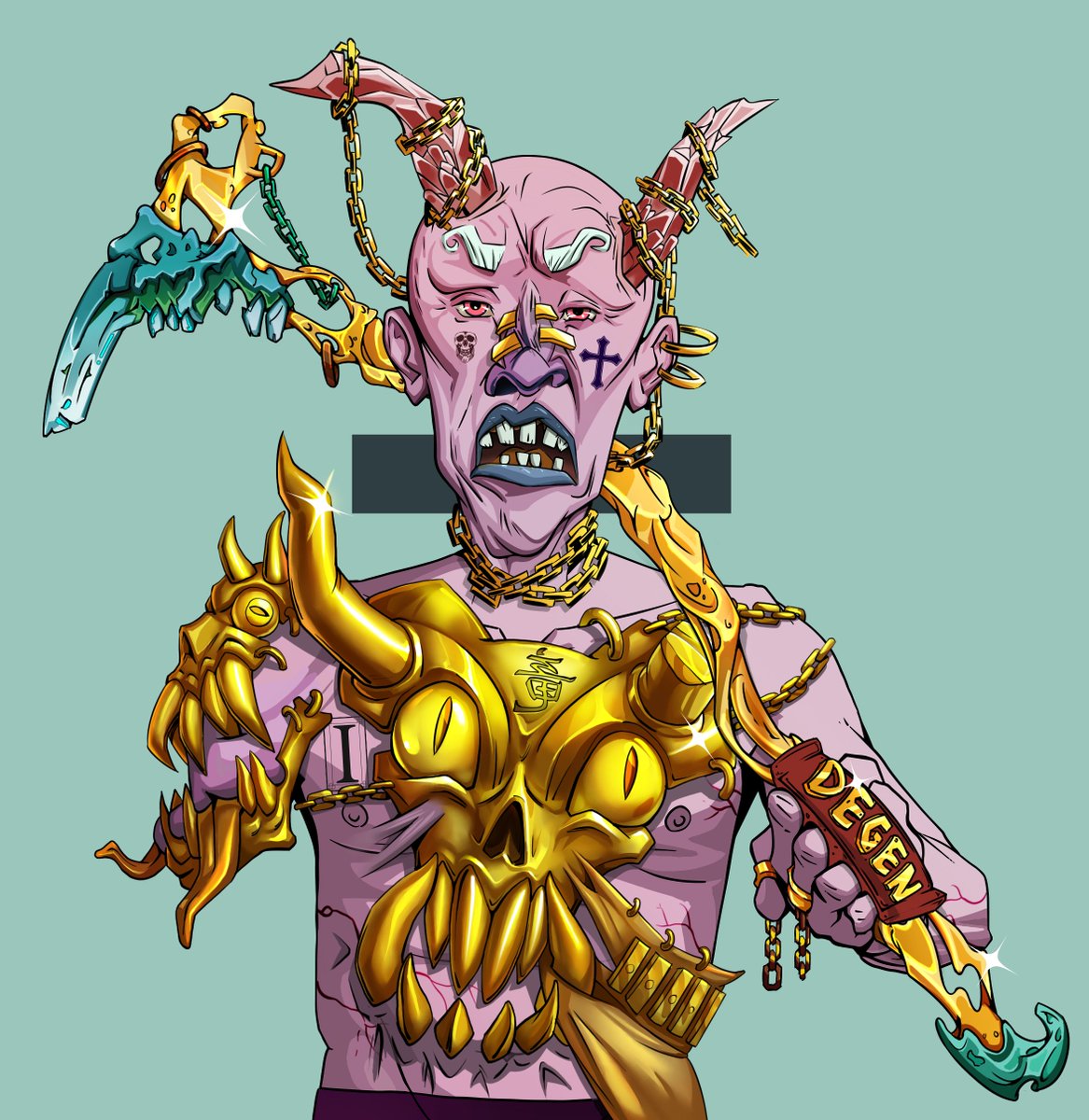 vlassiskar's tweet image. @DegenDojoNFT just rugged us. Why did my #0001 sensei look so good descended? Where is the shitty art? Such a dissapointment