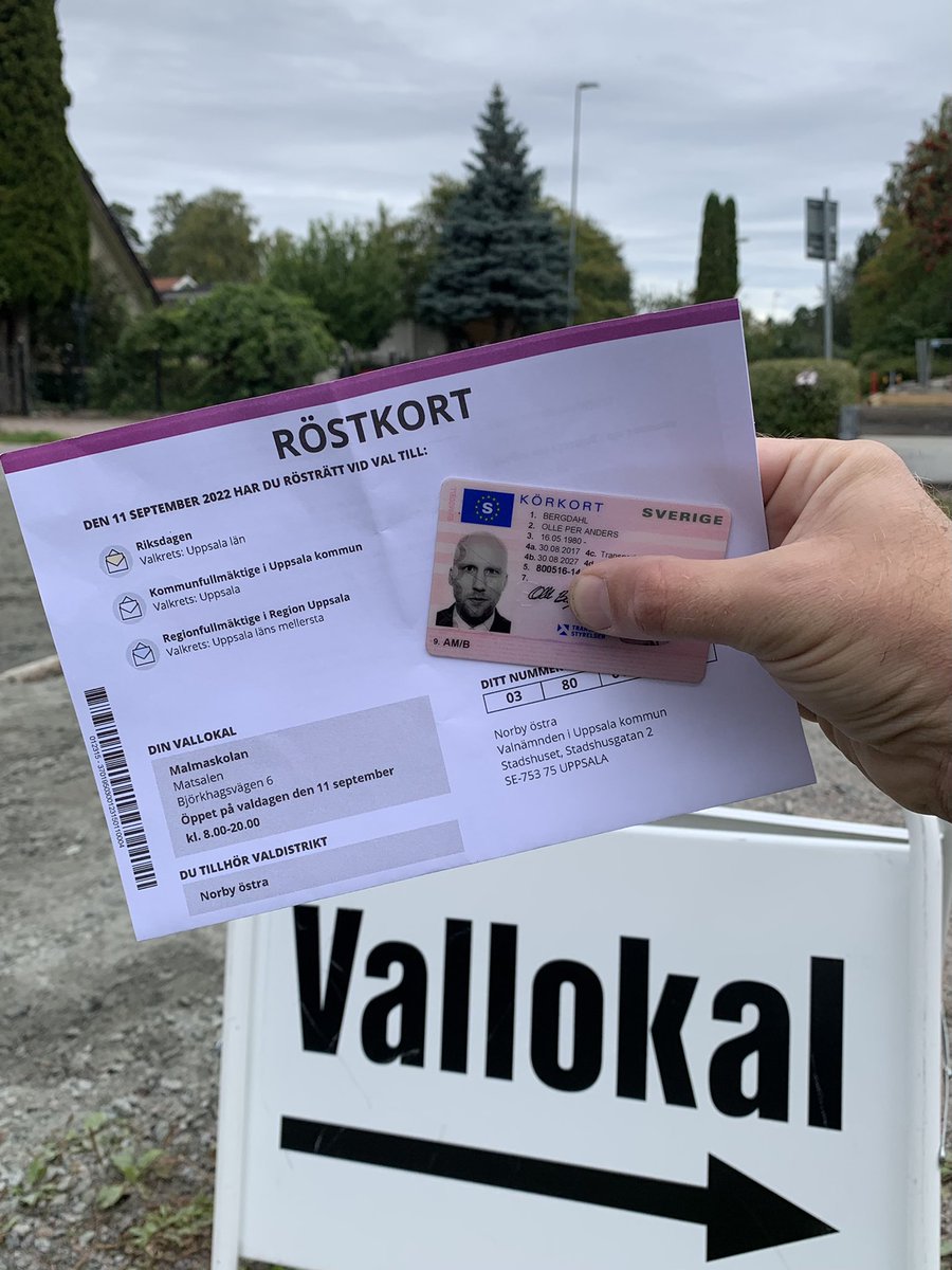 Idag är en högtidsdag. Självklart har jag nyttjat min rösträtt för att bidra till den demokratiska processen. Demokrati händer inte av sig själv. Det är något vi gör tillsammans. Gå och rösta!
#valet2022