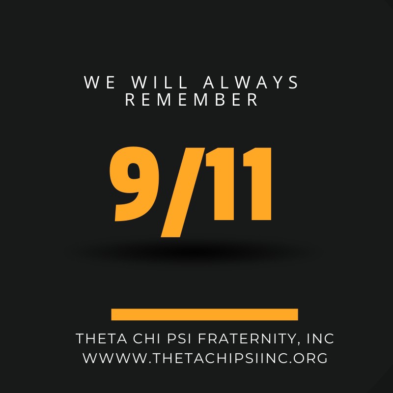 THETACHIPSIINC's tweet photo. On This day the Men of Theta Chi Psi Fraternity, Incorporated stop to pay our total respect to the nearly 3,000 lives taken and over 6,000 injured during the attacks on September 11th, 2001. 

#thetachipsi #nineeleven #neverforget #onthisday #september11 https://t.co/APQw6AFlwp