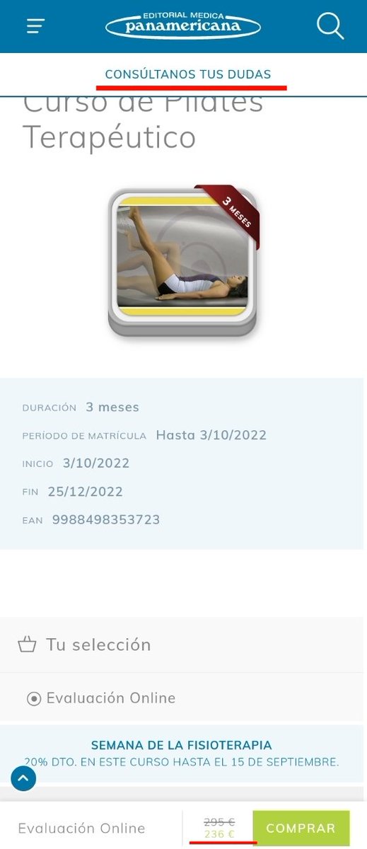 fisionazi's tweet photo. @ConsejoCOLEF ¿Qué harán todos los colegios que hayan participado en PROMOVER este tipo de FRAUDE FISCAL?

Hola @cgcfe 👋

¡PILATES TERAPÉUTICO ONLINE 236€! 🤑
¡Acaba 3 de Octubre! https://t.co/Qz7jgvu066