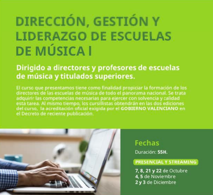 esmar_jazz's tweet photo. ✅ Ya disponible este curso de dirección y gestión para ESCUELAS DE MÚSICA, organizado Ad Libitum en colaboración con #ESMARMUSIC y la SEM-EE. https://t.co/r5mlmo3FkN ✅ Una gran oportunidad formativa reconocida con acreditación del Ministerio de Educación!!! https://t.co/qsnjF5L9M1
