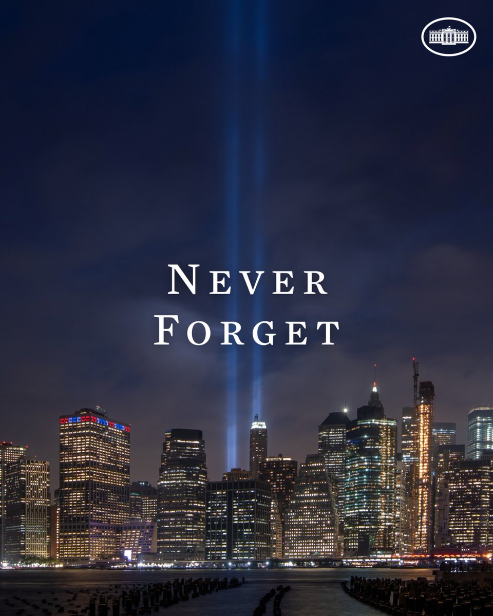 Twenty-one years later, we keep alive the memory of all the precious lives stolen from us at Ground Zero, in Shanksville, Pennsylvania, and at the Pentagon. To the families and loved ones who still feel the ache, Jill and I hold you close in our hearts.

We will never forget.