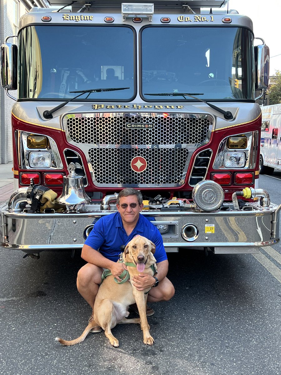 KC2ACY's tweet photo. Finnegan had a great day yesterday at Patchogue’s St. Liberata Festival. Even got a photo with his dad (me) and our Engine. #Patchogue #Engine1 #PFDEngineCo1 https://t.co/YXh6QgyruD