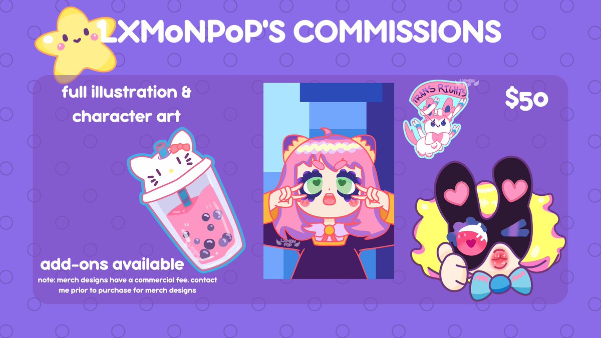 lxm0np0p's tweet photo. ＊*•̩̩͙✩•̩̩͙*˚COMMISSIONS˚*•̩̩͙✩•̩̩͙*˚＊
I have updated my comms and I also have some openings for Vtuber models! check out my Kofi for the prices and to order!
--> rts are very helpful ʕ •ᴥ•ʔゝ☆
--> rush delivery available for extra ʕ ᵒ ᴥ ᵒʔ

https://t.co/gBqa6U1UF2 https://t.co/HI8fDjEOjy