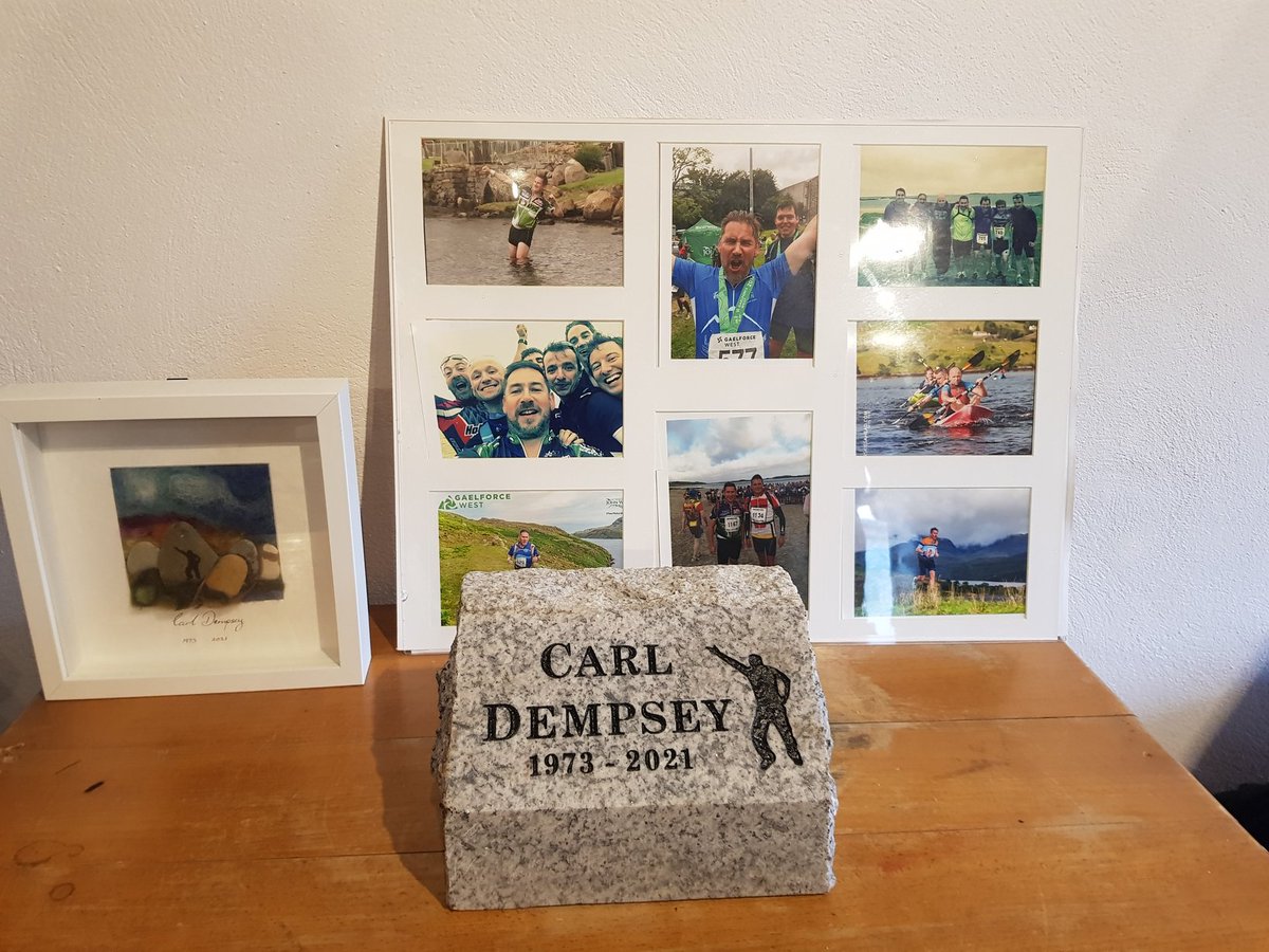 LorDempsey's tweet photo. This time last year my phone rang with the worst news. I have no idea what determination of thought helped @carl_dempsey up the mountain after 60km cycling and running, all the while having a silent heart attack. Thinking of all those who came to his aid, my heart is with them. https://t.co/AxAQE6nYLg