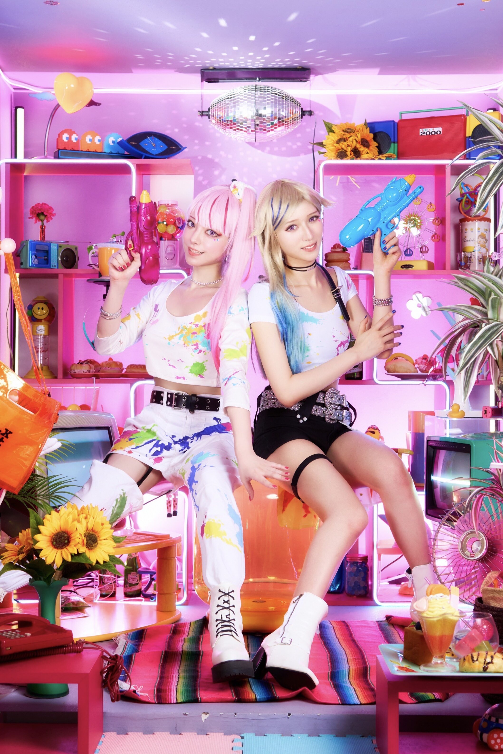 にゃるしー в X: „💖ヒメヒナ🔫コスプレ💙 撃ち抜いてよ 光と夢