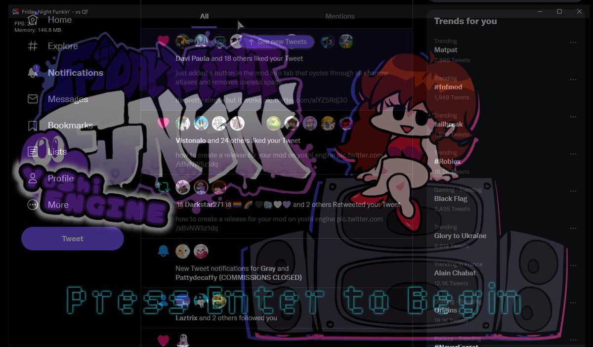 FNF YoshiCrafter Engine - will work when bored lol on Twitter: "yall ...