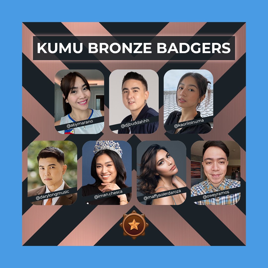 kumuPH's tweet photo. There's no stopping them in giving you the best streams to watch on kumu! Baka Bronze Badgers natin yan! 🙌

@Abymarano l @DjBuddahhh l @kaori_oinuma l @imdarylong l Iman Chesca l @maffysoler l Owey Ramos l #kumuShararawt #kumuBadgers https://t.co/KUqbXh4ZGV
