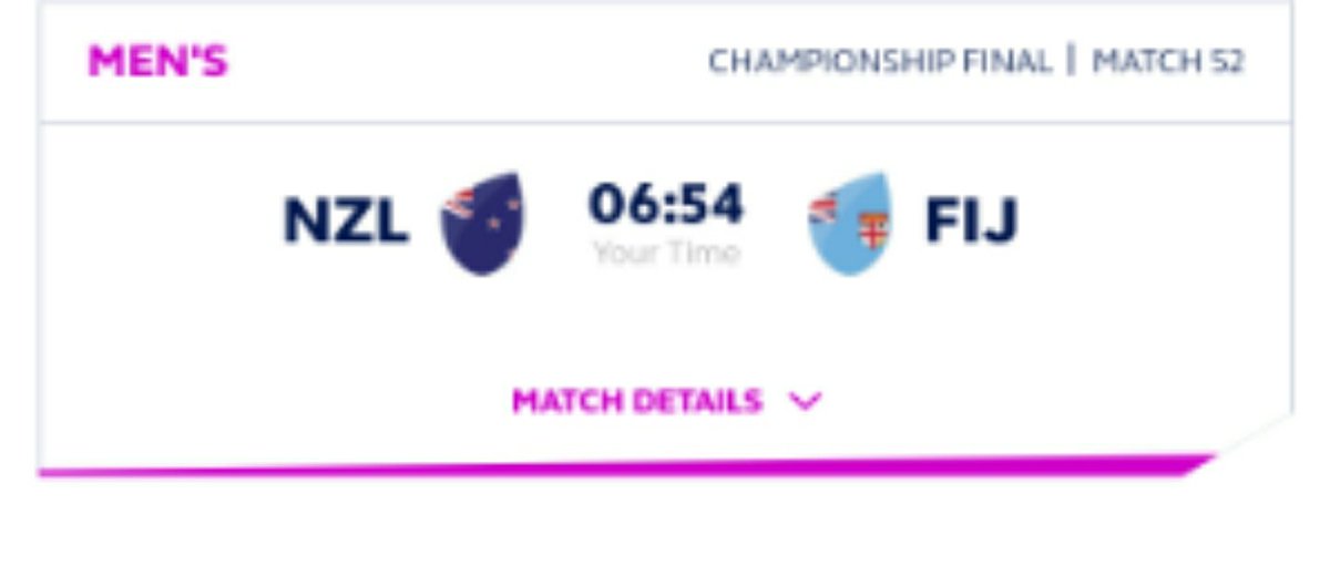 Rugby World Cup Sevens Mens Finals Fiji vs New Zealand at 6.54am tomorrow Monday on #FijiOne #RugbyWorldCupSevens #Fiji7s #WorldRugbySevens #