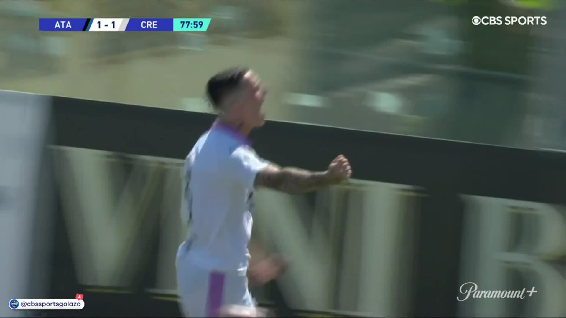 74': Atalanta 1-0 Cremonese 
78': Atalanta 1-1 Cremonese 

Emanuele Valeri wastes no time finding the equalizer. 👀”