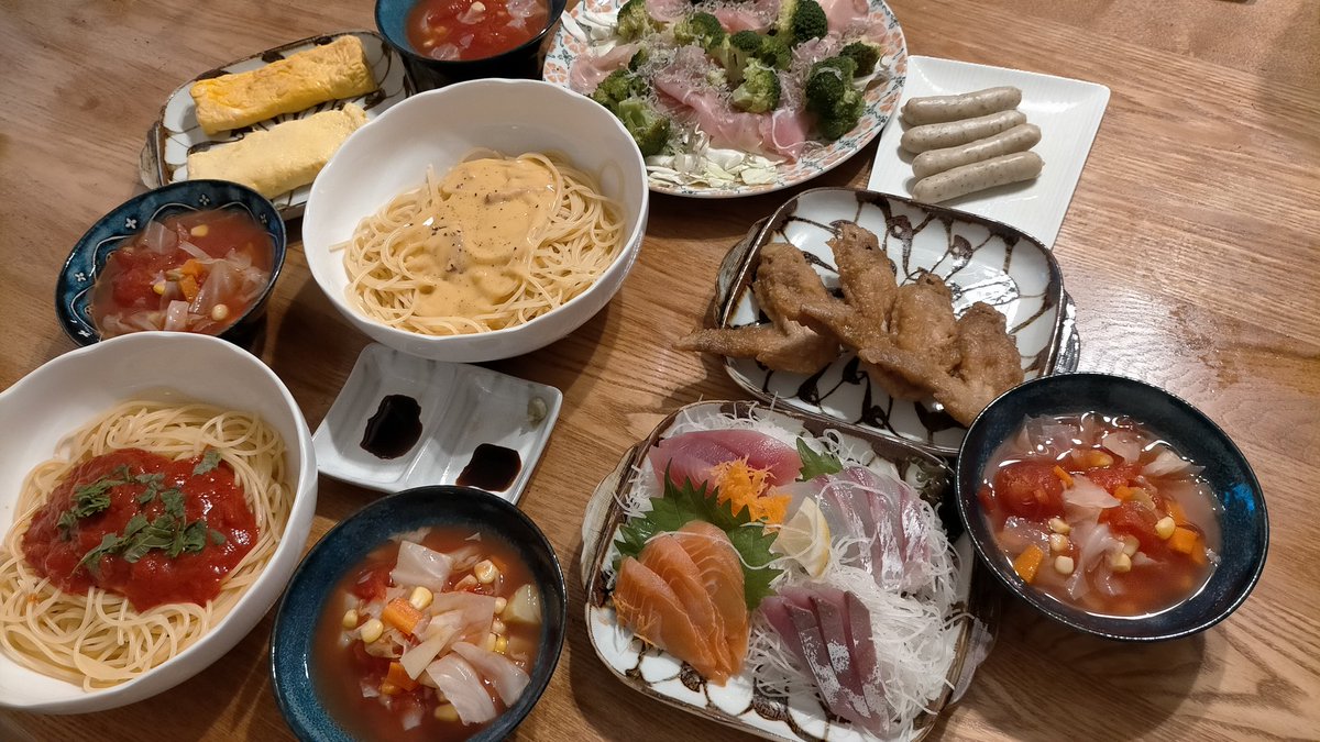 threepeaceful's tweet image. 今日は、もりもり晩御飯

8チャンネル見てたら、
#ASKA
がー😭

#FNSラフアンドミュージック 

ありがとう

飛鳥に会わせてくれて🥰

はい！CHAGE&amp;amp;ASKAのファンクラブに学生の頃入ってました。

色々あったけど、大感動😭
興奮冷めやらず

#おうちごはん
#twitter家庭料理部