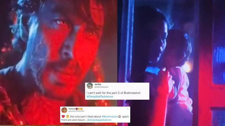 BollywoodBuddie's tweet photo. After Shah Rukh and Deepika’s Impressive Cameo Appearances In #BrahmastraPartOneShiva: Shiva, Netizens Demand Its Part 2, Say ‘Can’t Wait’! #Brahmastra    #SRK #ShahRukhKhan #DeepikaPadukone #RanbirKapoor #AliaBhatt #KaranJohar #brahmastraboxoffice https://t.co/GAFfO0YxtN