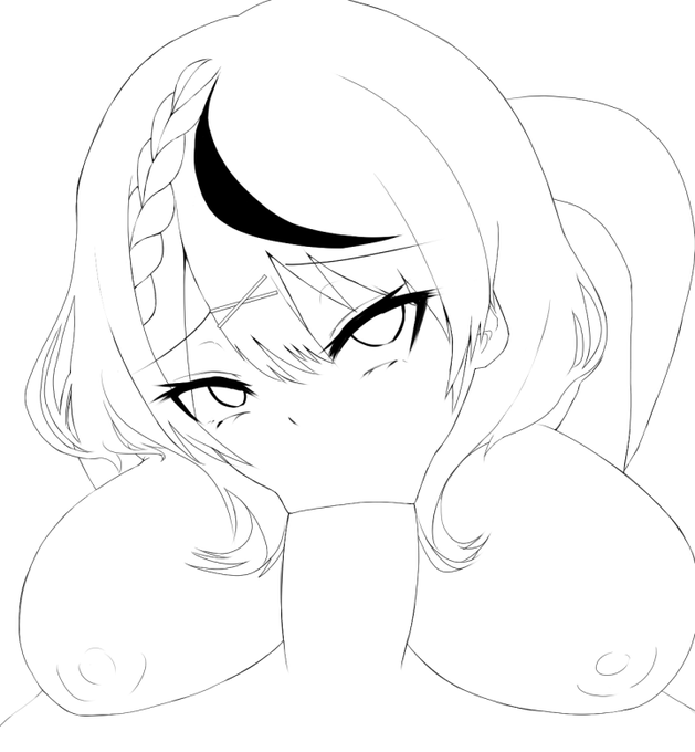 skmtお口線画途中 