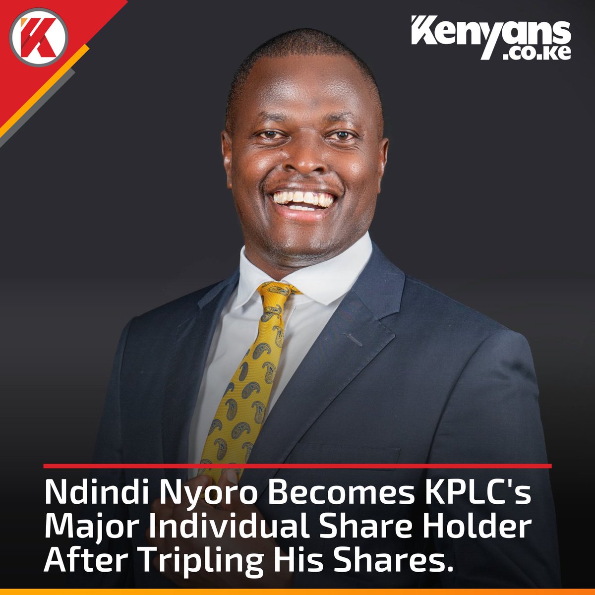 Kenyans.co.ke on Twitter: "Ndindi Nyoro triples his KPLC shares making