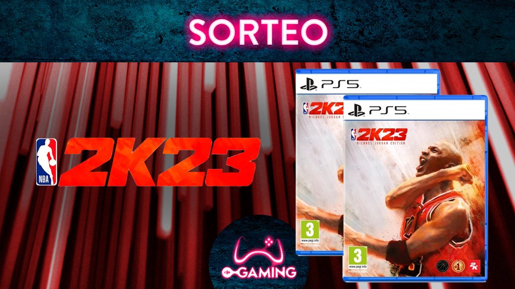 CarrefourGaming's tweet photo. ⚠SORTEO

¡Últimas horas para llevarte una de las copias de #NBA2K23 edición Michael Jordan de #PS5!

   ✅ Haz FAV y RT
   ✅ Menciona a un amigo con #CarrefourGamingConNBA2K23, puedes mencionar a tantos como quieras en diferentes tweets

¡Suerte!
Bases https://t.co/kZG0wz099B https://t.co/rhxQMosrd9
