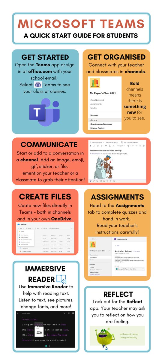 I made a simple #MicrosoftTeams poster for students! 🤩 Grab the Canva template here: canva.com/design/DAEtoMP… @MicrosoftEDU @MSEduANZ #MIEExpert