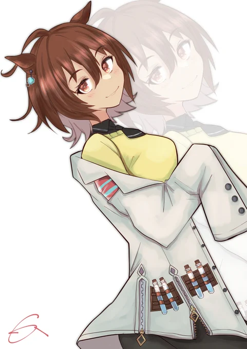 こういう差分も作ってみました。#アグネスタキオン #ウマ娘 