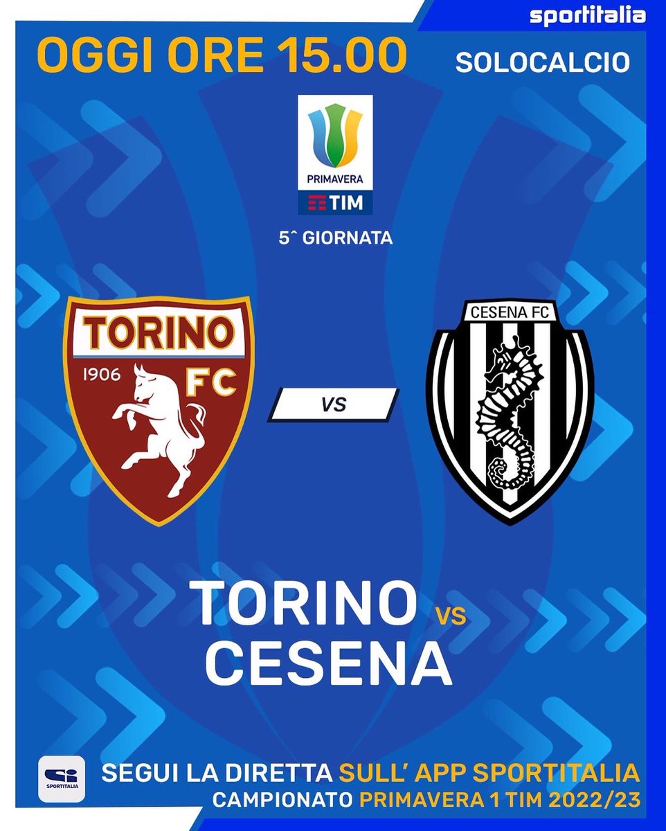tvdellosport's tweet photo. DOMENICA DI PRIMAVERA โฝ๏ธ
๐Non perdere la giornata di Primavera in esclusiva su Sportitalia
Ecco tutti gli appuntamenti di oggi sul canale 60 DTT e su Solocalcio ๐บ
Live in streaming anche sulla nostra app ๐ฒ
#sportitalia #solocalcio #primavera1 https://t.co/KAT5AE2xyr