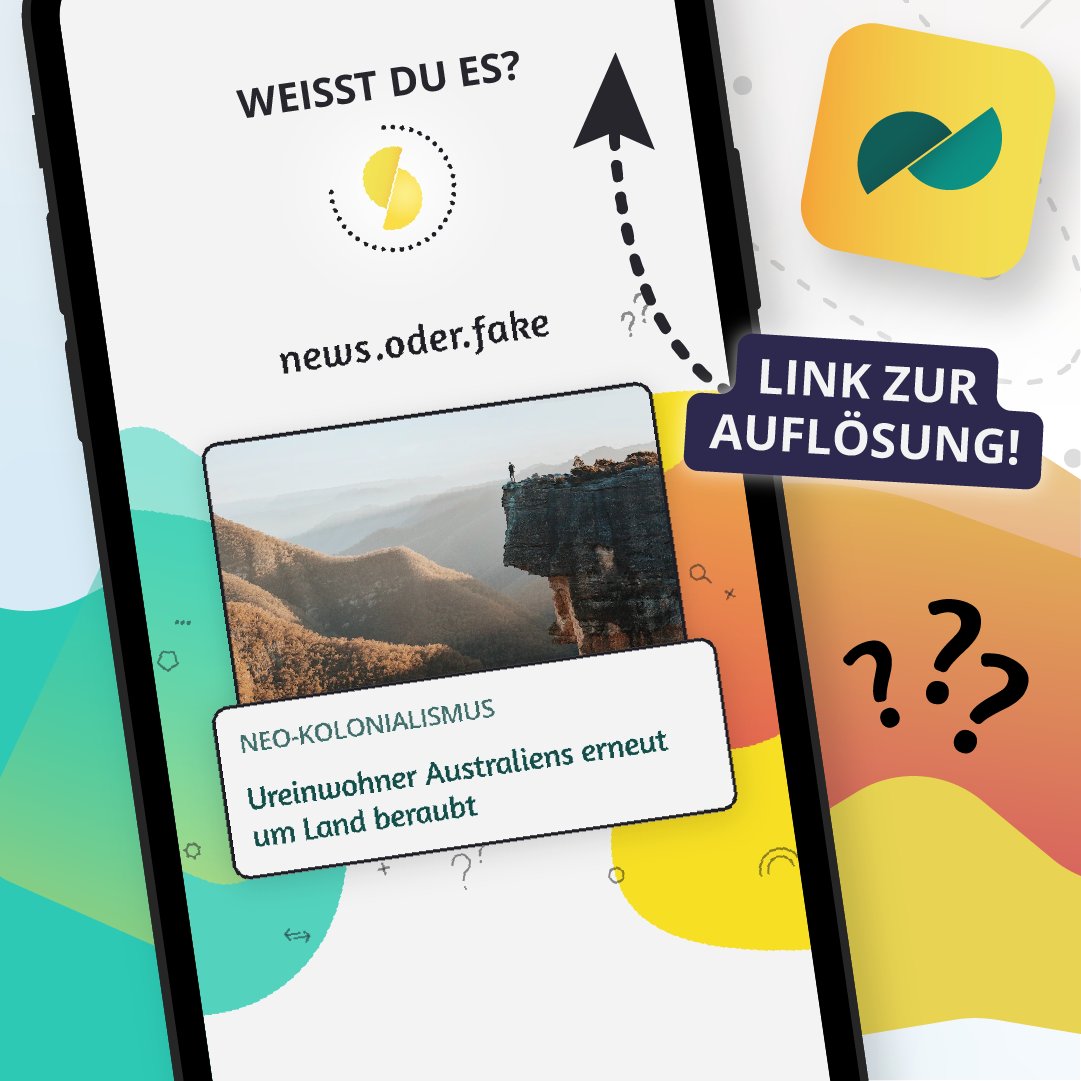 newsoderfake's tweet photo. https://t.co/7ugFvdLHLQ
Neo-Kolonialismus: Ureinwohner Australiens erneut um Land beraubt

news.oder.fake?! 🧐 https://t.co/do4QateQgW