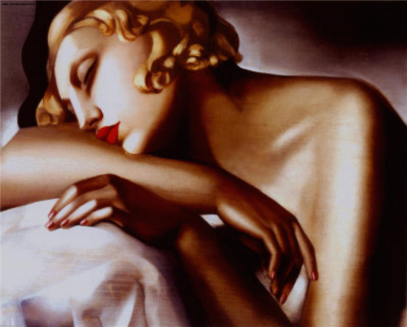 art_lying's tweet photo. Tamara de Lempicka - La Dormeuse https://t.co/XsdZRAkZqd