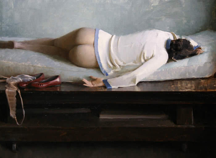 art_lying's tweet photo. Red Shoes- Jeremy Lipking https://t.co/dkf0w6MHRD