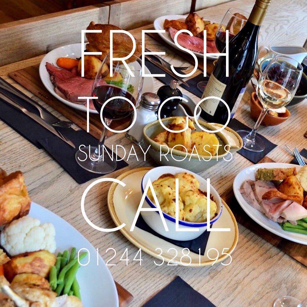 What’s better than a proper Sunday roast. Let’s all come together today and enjoy a great British institution. You don’t need to book but if you want you can call us on 01244 328195 or go online to reserve your table. Happy Sunday xx