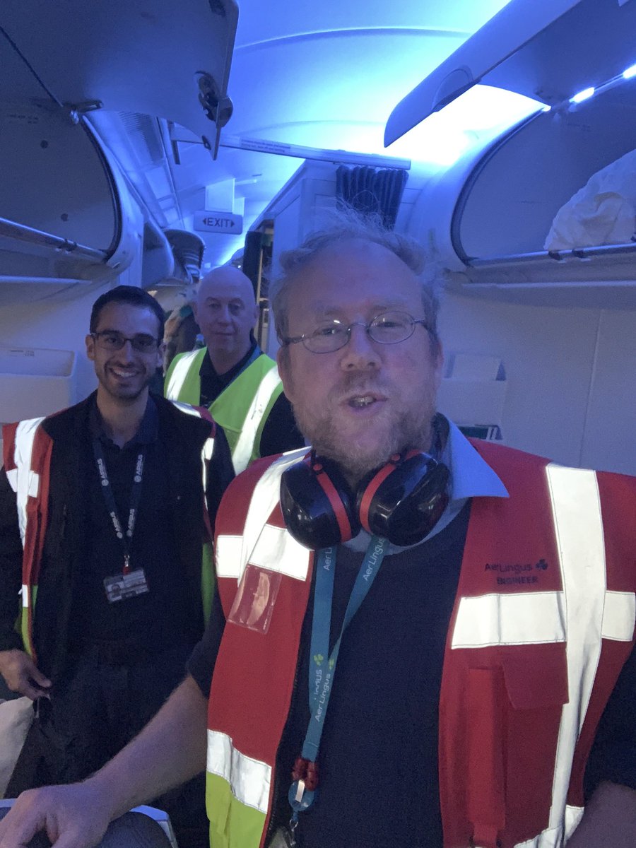 Macpoz's tweet photo. @AerLingus thank you for getting me on an earlier flight out of JFK to DUB so I can make my connection. And thanks to the crew in business who retrieved my phone from inside the seat mechanism- #AboveAndBeyond #fantasticservice https://t.co/wGX4LkOANI