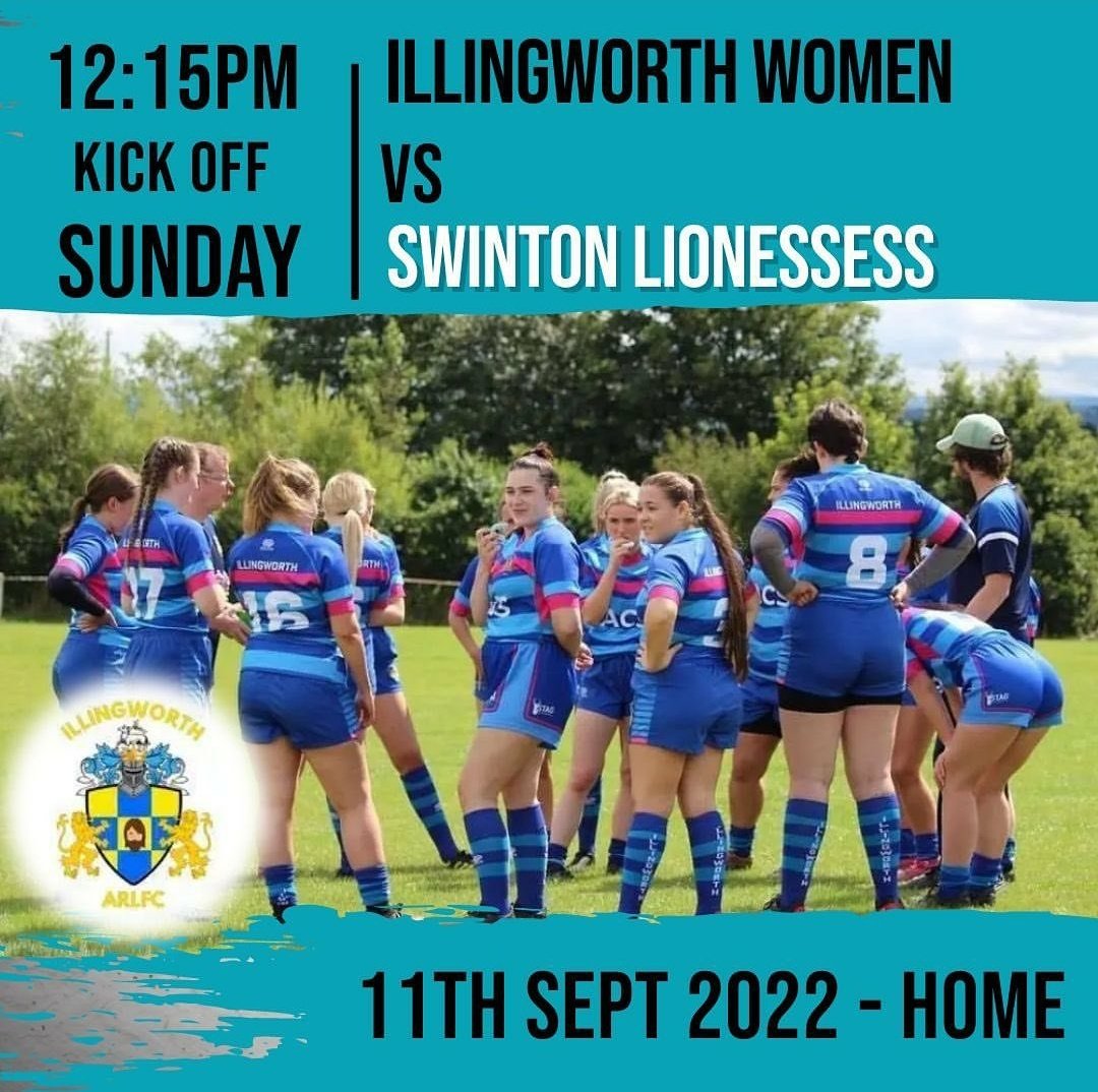📅 Sunday 11th September 🏆 Women's League One ⏰ 12.15PM 👕 @IllyGirlsRugby 🆚️ @Swinton_Lions Ladies 🏟 Keighley Road, Halifax #ILoveRugbyLeagueMe #becauserugbyleaguecares #ShirtSelfie #ShowUsYourShirt #RLShirtDay