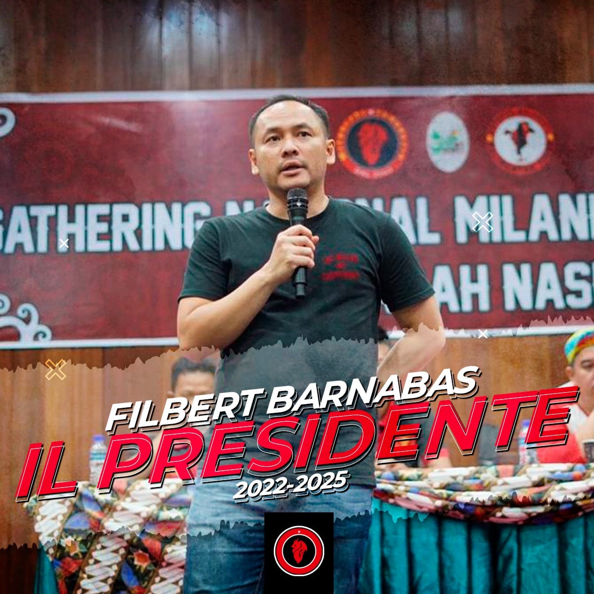 IL PRESIDENTE 🔴⚫

Munas 2022 menyepakati dan melantik sdr. Filbert Barnabas <a href="/filb3rtz/">Filbert Barnabas</a> sebagai Presiden Milanisti Indonesia periode 2022 - 2025. 

Tantangan makin berat, Milanisti Indonesia semakin besar. Selamat bertugas bang Ibet 💪

#KitaMilanisti🇮🇩 #MilanistiIndonesia