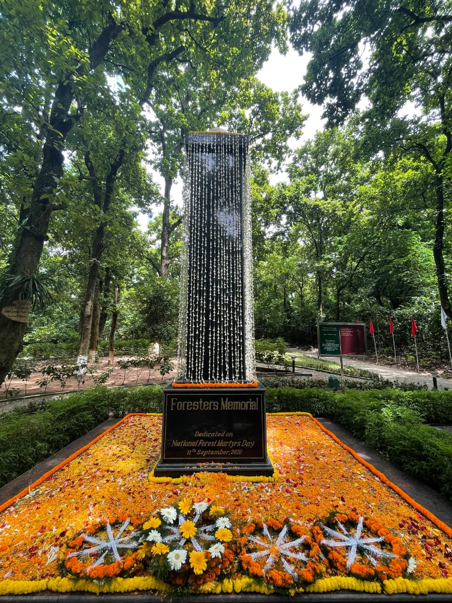 ForestTripura's tweet photo. A Program has been organised by Tripura Forest Department on the occasion of National Forest Martyrs Day (11th September) to pay Tribute to Forest Martyrs, who have laid down thier lives for conservation of Forest and wildlife at Foresters Memorial in Oxygen Park, Agartala. https://t.co/6YTBPLztzY