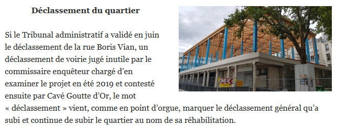 Pour en finir avec le déclassement de la Goutte d'Or. L'actualité des 4 derniers mois sur les chantiers <a href="/SemSplPariSeine/">PariSeine</a> Boris Vian, <a href="/AnruOfficiel/">ANRU</a> <a href="/Paris_Habitat/">Paris Habitat</a>, BRS 28-30 Cavé, square Alain Bashung à <a href="/Paris/">Paris</a> <a href="/mairie18paris/">Mairie 18 Paris</a> #Paris18 cavegouttedor.wordpress.com/2022/09/11/poi…