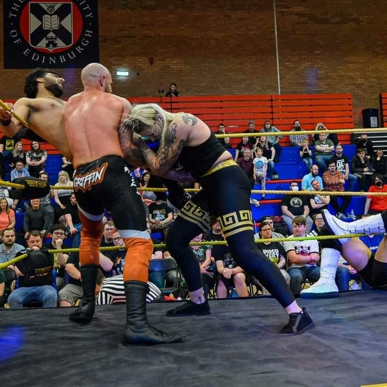 RyanGriffin13's tweet photo. My champ and tag team partner for life @Athena_Destroys https://t.co/k8JPF9mQID