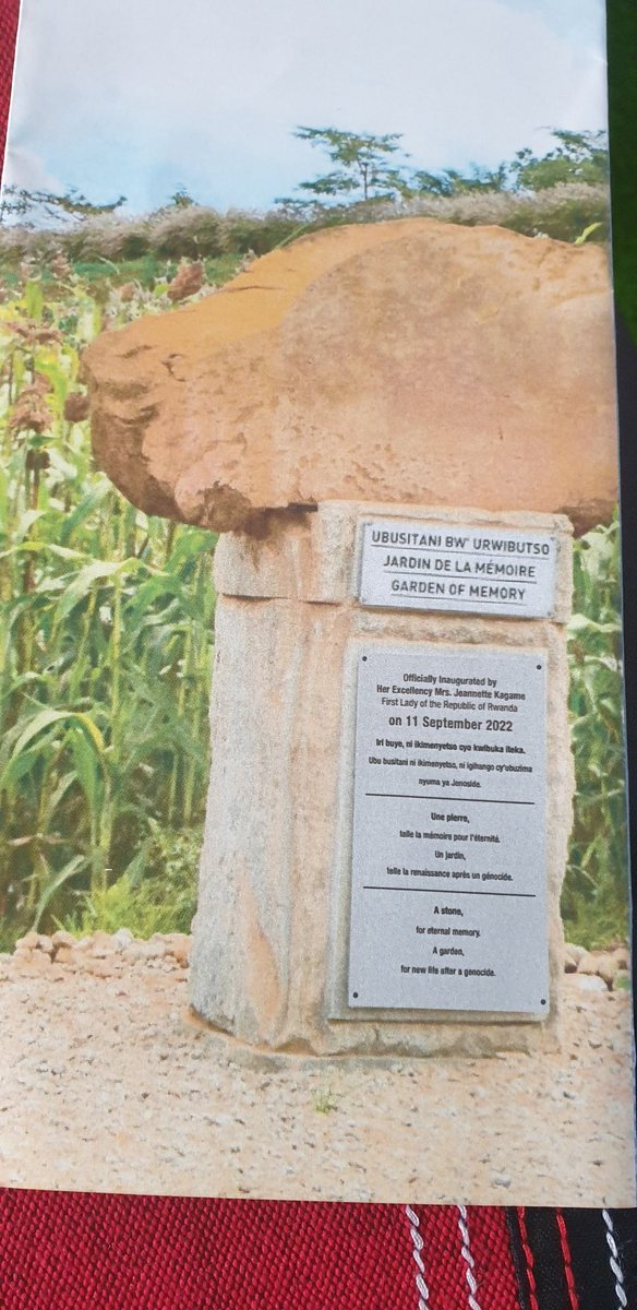 Official Inauguration of the garden of Memory 
Kigali Rwanda