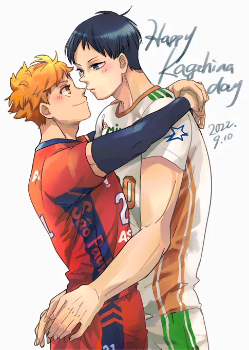 #影日の日2022 #影日の日#9月10日は影日の日遅刻だぜ!背番号9と10で描けばよかったのに、2021で描いてしまったのは塗り始めた後だった。。。。永遠に2人で幸せな勝負をしててくれ〜おめでとう影日の日〜 